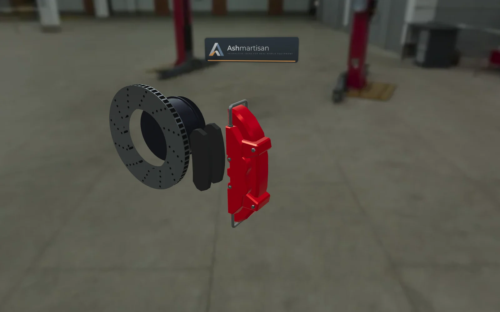 Ventilated Disc Brake: Exploded