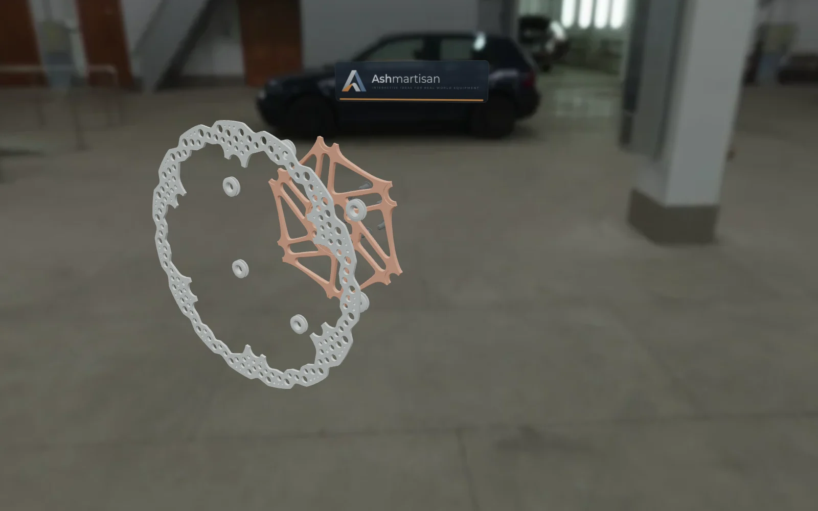 203 mm Floating Brake Rotor: Exploded